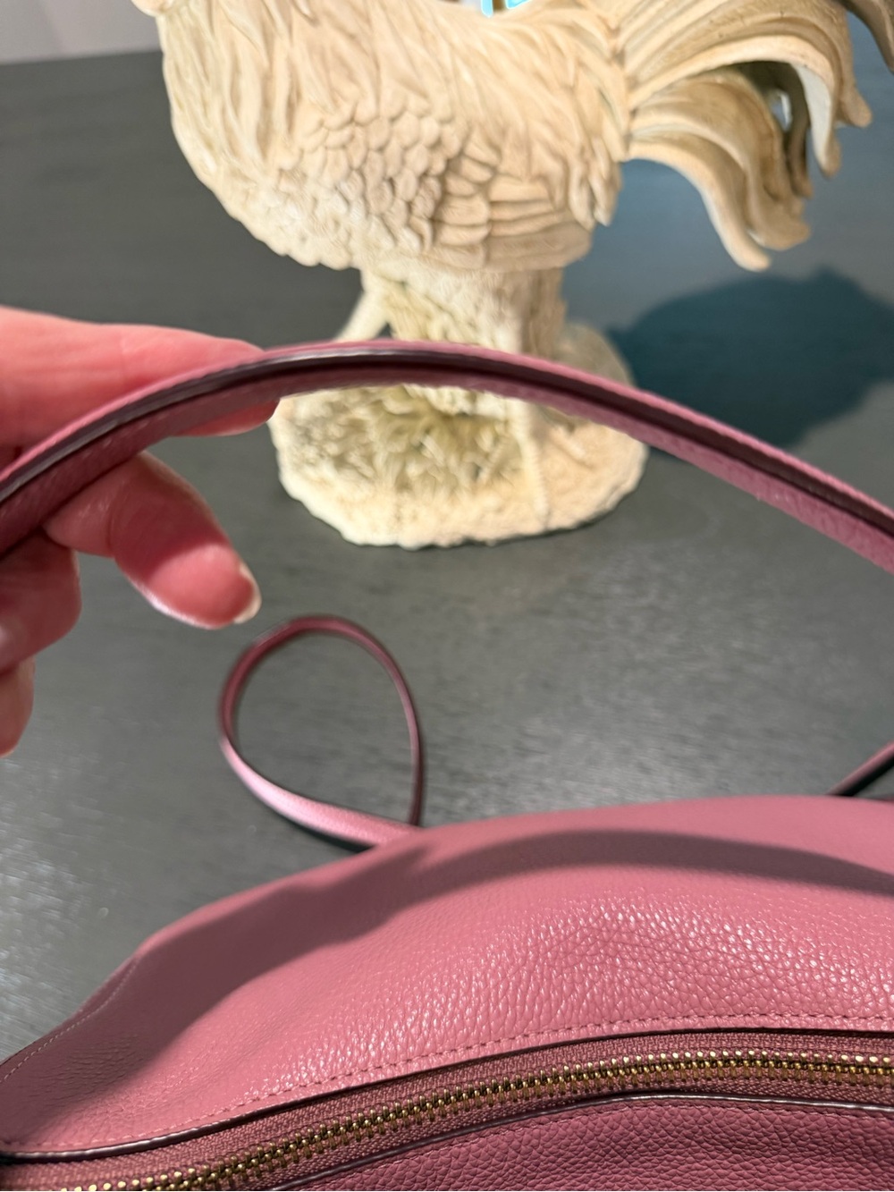 Coach Chelsea Pebbled Leather Shoulder Bag Shadow Pink D1892-56819 - Picture 6 of 16